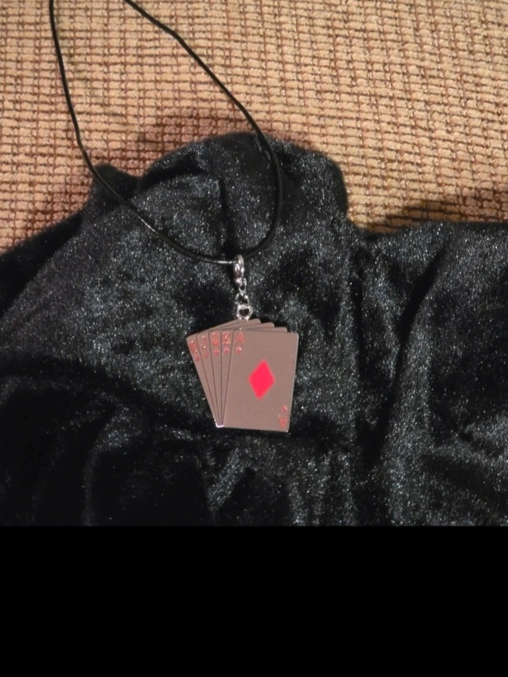 Stainless Steel Unisex Diamond Royal Flush Necklace